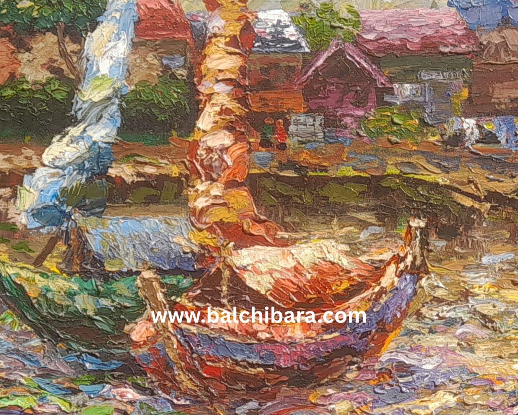 Lukisan Perahu Layar Batas Margin